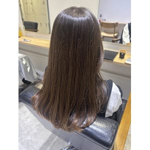 小辻 透明感×艶髪☆オリーブベージュ ケアカラー