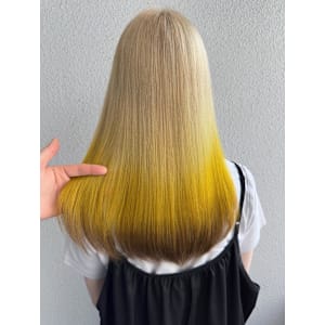 エンドカラー_エンドカラーイエロー_毛先カラー