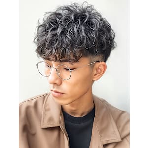 20代30代40代　モテ黒髪マッシュパーマ