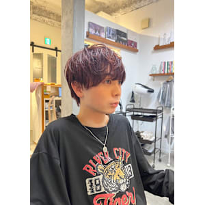 メンズマッシュ/メンズブラウンレッド/メンズカラー