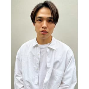 センターパート　パーマ　ツーブロック