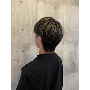 襟足長め×マッシュ