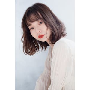 大人ボブ×カカオベージュ