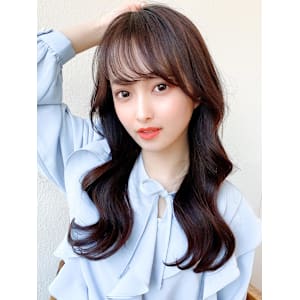 後れ毛が可愛い顔周りハイレイヤーロングチェリーブラウン  - AFLOAT/L 錦糸町【アフロートエル】【アフロートエル キンシチョウ】掲載中