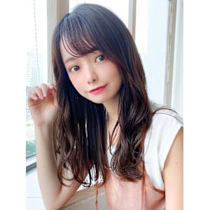 後れ毛が可愛い顔周りハイレイヤーロングチェリーブラウン  - AFLOAT/L 錦糸町【アフロートエル】【アフロートエル キンシチョウ】掲載中