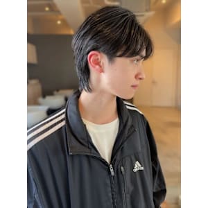 メンズショート ツーブロック カルマパーマ ウルフカット