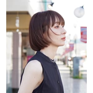 ・20代30代ミニボブココアブラウン小顔美肌ストレート丸み