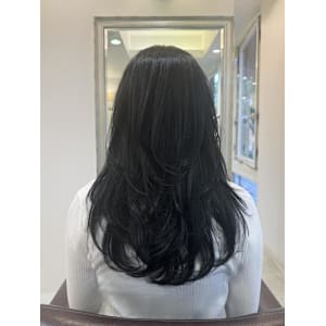 ロング/レイヤーカット/ダークグレージュ