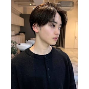 メンズショート センターパート アップバング ツーブロック