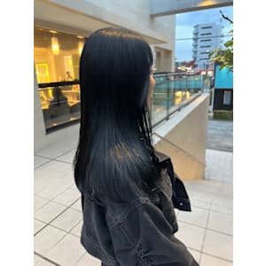 暗髪　透明感艶カラー　オージュアトリートメント