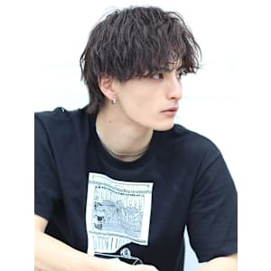 波巻き無造作ハーフアップ