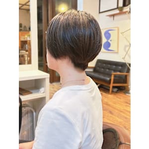 白髪染め白髪ぼかし大人ショートボブ大人かわいい30代40代5