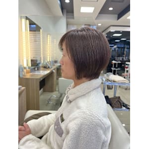 【老沼】ホワイトグレージュ/デジタルパーマ/チェリーブラウン