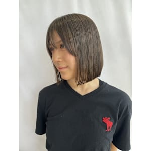 パツっとラインのボブ - 半個室 rire hair 大野城店【ハンコシツリールヘアー オオノジョウテン】掲載中