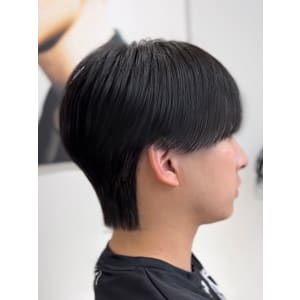 ダークアッシュ/ダウンパーマ/センターパート/毛流れ/韓国