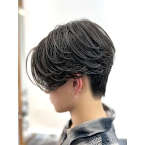 ダークアッシュ/フェザーショート/毛流れ/ダウンパーマ/韓国