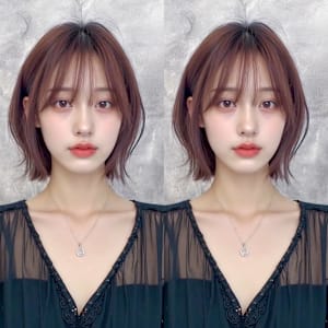 シアーレイヤーミディ×韓国ニュアンスバング