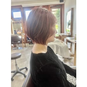 ニュアンスカラー/ピンク系カラー/大人ショート/20代30代