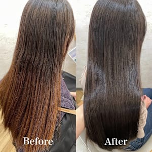 【圧倒的艶髪】ダメージレス縮毛矯正＋イルミナカラー