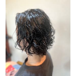メンズシャードーパーマ風