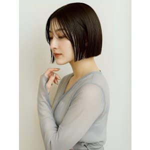 切りっぱなしボブ タッセルボブ 韓国ヘア シースルーバンク