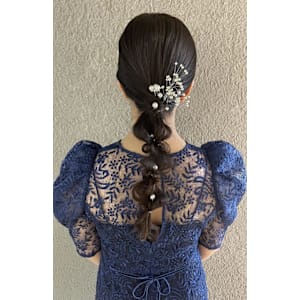 春のお呼ばれ編み下ろしヘア