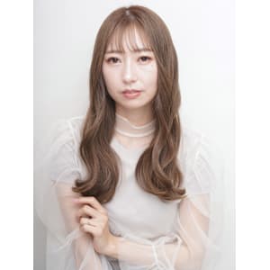 髪質改善カラー ミルクティーベージュ ゆる巻き ダメージレス