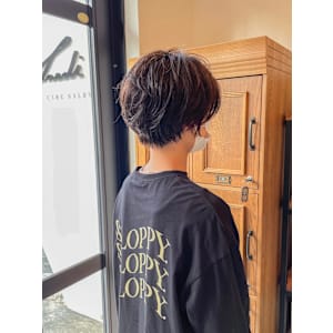 ショートパーマ×黒髪（デジタルパーマ可）