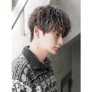 モテる黒髪ネープレスショート束感モテ髪ワックスなしマッシュ