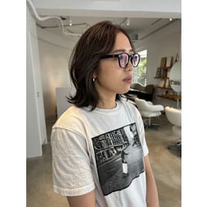 ブリーチなしのオリーブグレージュ