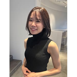 デジタルパーマ＋ダークブラウンカラー