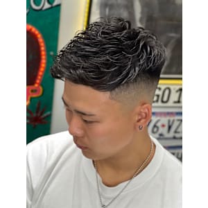 王道メンズショートスタイル/スキンフェード/ピンパーマ