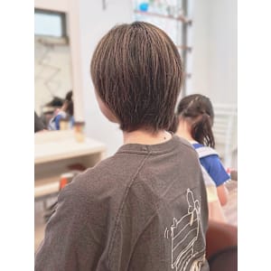 白髪染め白髪ぼかし大人ショートボブ大人かわいい30代40代