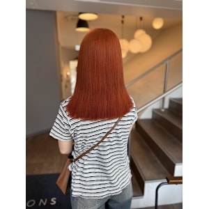 オレンジカラー/ツヤ髪/ハイトーン