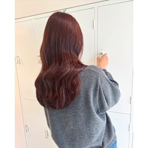韓国ゆるウェーブ＆カシスブラウンカラー/大通駅個室サロン