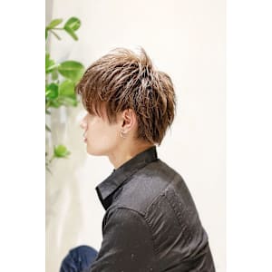 フェザーハーフアップバング