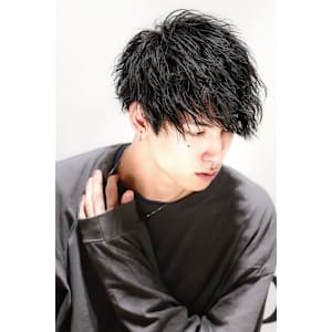 ソフトツイスト工口パーマアシメマッシュ