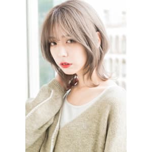 【S.BROOM天王寺店】くびれミディアムレイヤースタイル