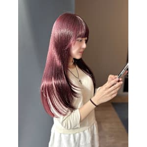 ボルドーカラー/ダブルカラー/レイヤーカット