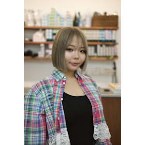 ミルクティーベージュボブ