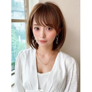 耳かけショートボブ似合わせカット30代40代チェリーブラウン - AFLOAT/L 錦糸町【アフロートエル】【アフロートエル キンシチョウ】掲載中