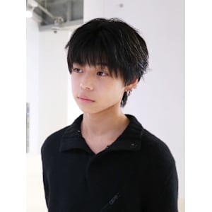 韓国マッシュブルーブラックスペインカール_ba549111