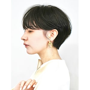 前下がりショート・ボブ/絶壁解消/前髪あり/40代/30代