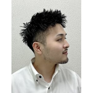 スパイキーショート×パーマ