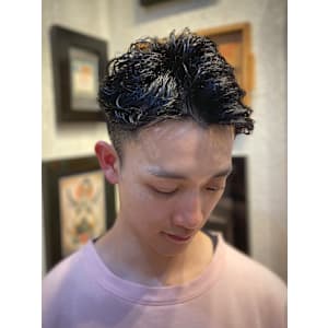 アイロンパーマ×ビジネスショート