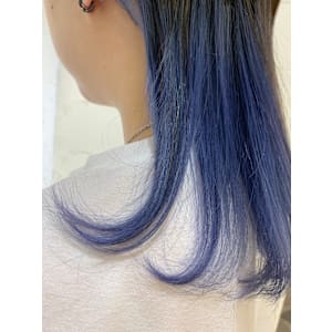 インナーカラー×ブルー