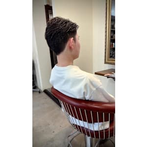 【大人の色気ヘア】かき上げ波巻きパーマ