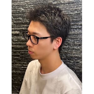 スパイキーショート×ピンパーマ