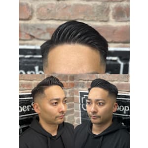 サイドパート×スキンフェード