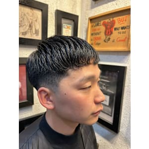 ツーブロックショート